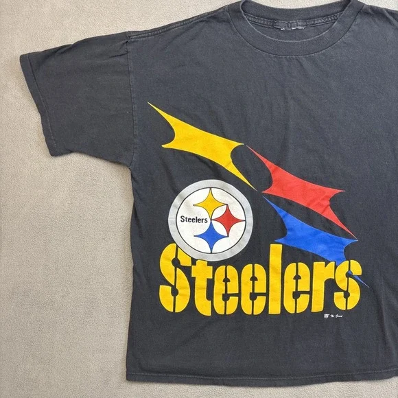 Vintage 90's Pittsburgh Steelers T Shirt Single Stitch Top Mens XL 1993